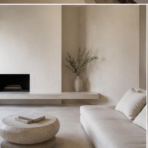 Fireplace Lounge, Feature wall & hearth · Microne Wall in chalk