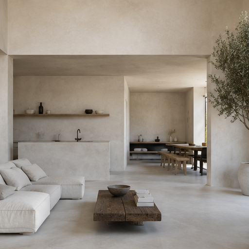 Open Living & Kitchen, Continuous floor & joinery · Microne Pro